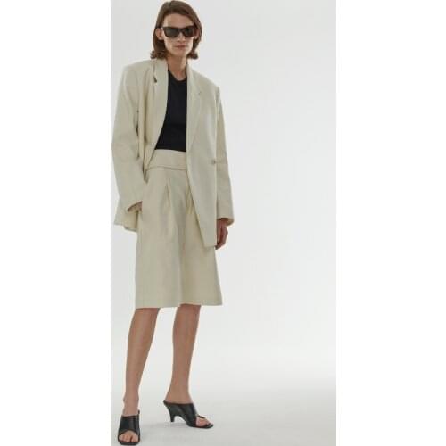 Sweden Totem* Lore* women coat suit cotton polyester double breasted casual office style blazer