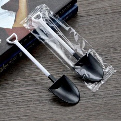 2000pcs/lot Disposable Plastic Coffee Ice Cream Spoon Pastry Shovel Icecream Scoop Cake Butter Spade Spatula LX0129