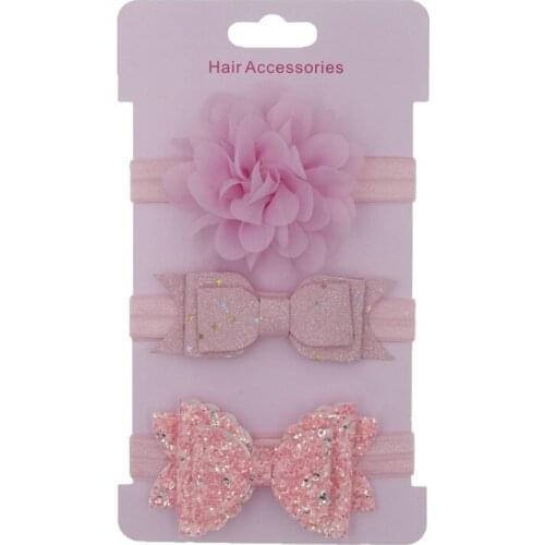 3 Pcs/Set Floral Bows Baby Headband Dot Bowknot Haarband Baby Girl Headbands Cotton Kids Hair Band Girls Hair Accessories