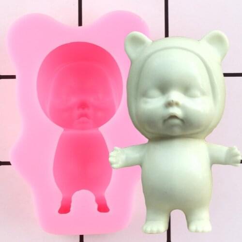 3D Baby Candy Chocolate Silicone Molds Party Fondant Cake Decorating Tools Sugar Paste Resin Clay Soap Candle Moulds