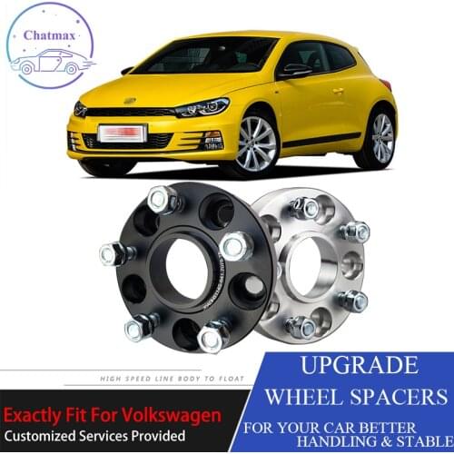 For VolksWagen VW Tiguan/Touran/Scirocco/Golf 5X112 57.1CB 25mm Thick Hubcenteric Black/White Color Wheel Spacer Adapters
