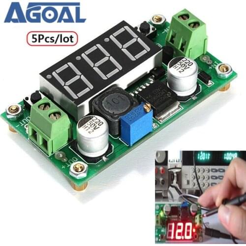 5Pcs/lot 4V-40V DC-DC Step Down LM2596 Voltage Regulator Converter ModuleFree Shipping