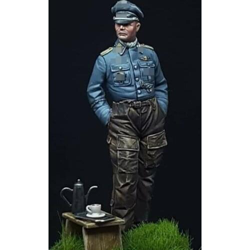 65mm Unpainted Pilot Soldier GK Resin Figure Scale Model Kit Resin Colorless Self-Assembled Toy No.1298