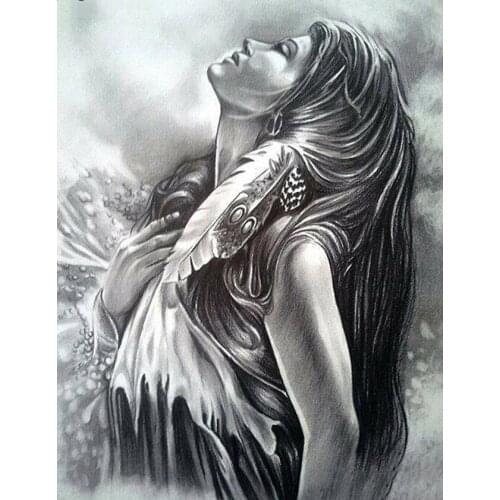 5D DIY Diamond Painting Full Square/Round Drill " Character Woman Girl" Rhinestone Embroidery Cross Stitch Gift Home Decor Gift