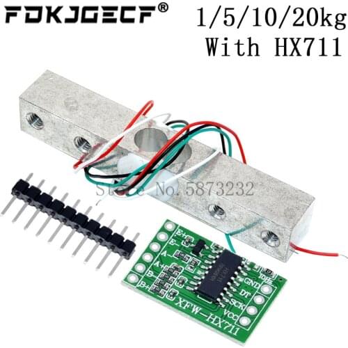 Digital Load Cell Weight Sensor 1KG 5KG 10KG 20KG Portable Electronic Kitchen Scale + HX711 Weighing Sensors Ad Module