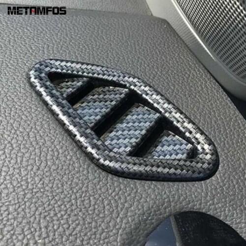 For MG Zs SUV 2017-2019 2020 Carbon Fiber Front Air Condition Vent Outlet Cover Trim Sticker Interior Accessories Car Styling
