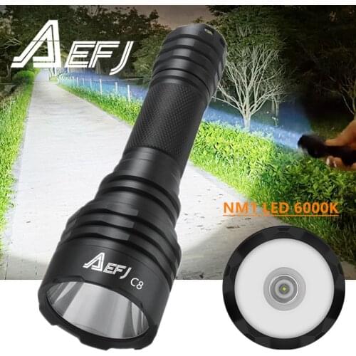 C8 Wainlight NM1 LED Flashlight 1000M Lighting Distance Torch Spotlight by 18650 Battery for Camping Hunting