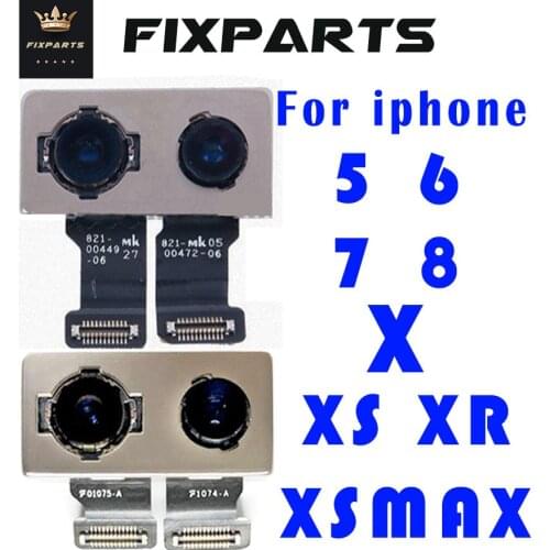 For iphone X Back Big Rear Camera Board Flex Cable for iPhone 5 SE 5s 5c 6 6 Plus 6S 6S Plus 7 7 Plus 8 XS Max Camera Modules