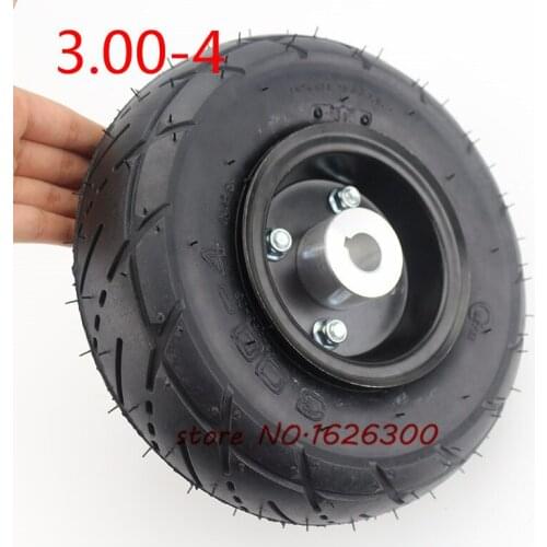 3.00-4 tyre wheel 10 inch tire and inner tube +4 inch alloy rims hub for electric scooter Gas scooter bike motorcy good quality