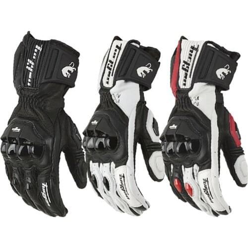 Furygan AFS18 Motorcycle Leather Gloves Carbon Fiber Screen-touch Knight Short Glove Motocross Racing Equipment Protective Gear