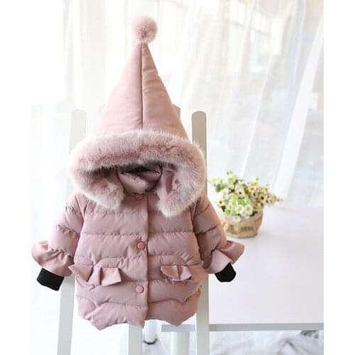 Baby Girls Cotton Casual Childrens Clothing Autumn Winter New Jacket Cotton cute princess Jacket Thickened Female Baby Clothes
