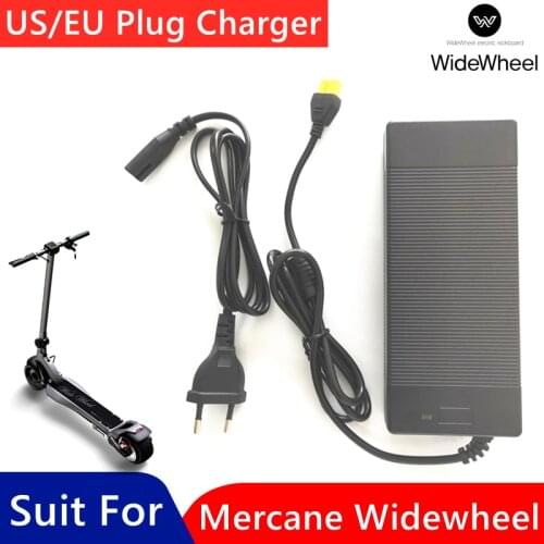 Mercane WideWheel Wide Wheel Electric Scooter Charger Parts 100-240V AC/DC Adapter and US/EU Plug Accessories