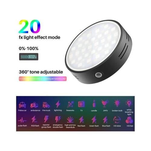 Mini RGB Pocket Led video Light Fill Vlog Light For DSLR Camera Smartphone GoPro