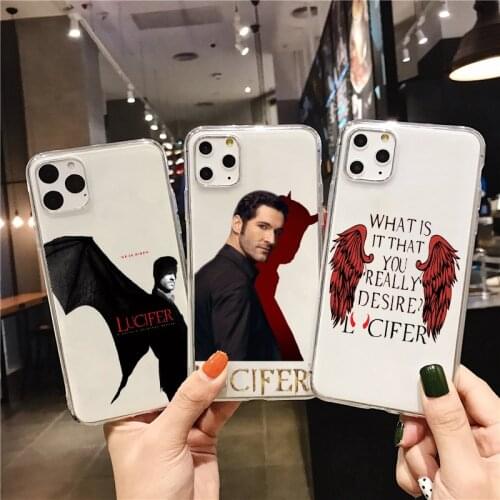 American TV Degenerate Angel Lucifer TPU soft silicone phone case For iphone 6S SE XR XSMax 7 8 Plus 11pro 12pro MAX 12mini