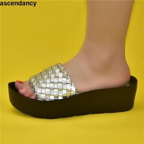 Latest Ladies Dress Shoes Plus Size Women Shoes 43 Shoes for Wedding Women African Party Pumps Open Toe Pumps Slip On