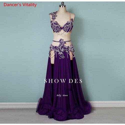 Belly Dance Profession Clothes for Women High-End Custom Adult Child Bellydancing Performance Clothing 3pcs Belly Dance Outfit