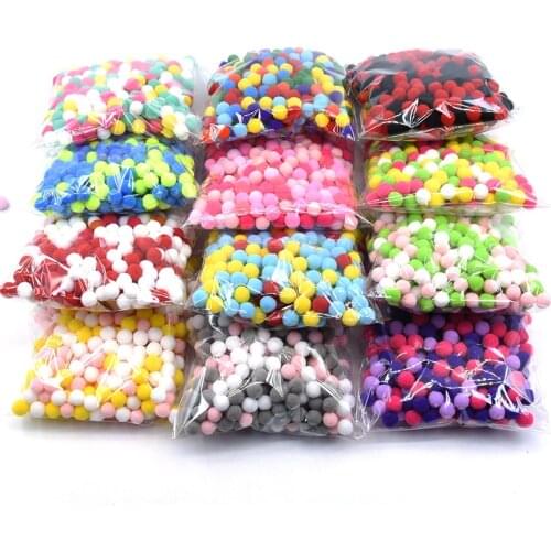 Wholesale 8mm Pompoms 2000 Pcs Soft Pom Poms Fur Balls Sewing on Cloth Fabric Supplies Arts Crafts DIY Wedding Decor Accessories
