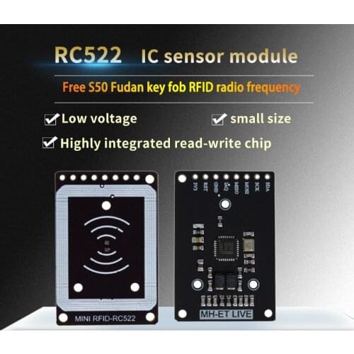 RC522 RFID Module Mini Kits S50 13.56Mhz 6cm With Tags SPI Write & Read For Arduino Uno 2560 STM32 STC51
