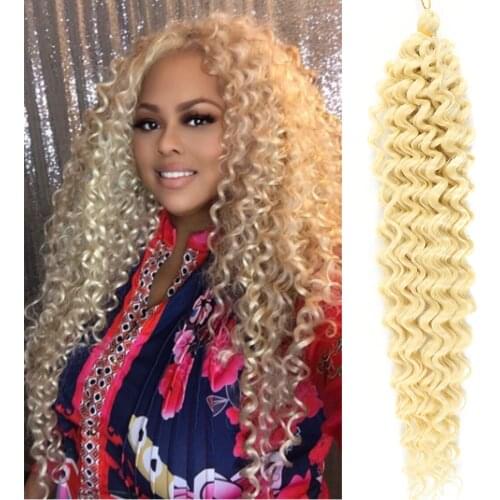 Synthetic Afro Curls Hair for African Braids Water Wave Curly Tresses Crochet Braiding Hair Extensions Braided for Black Women