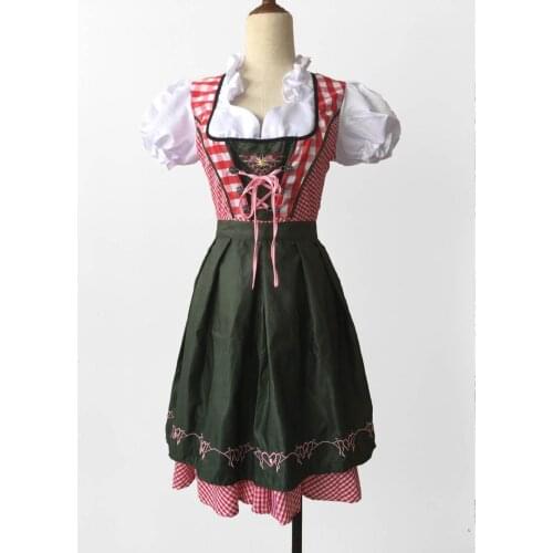 Women Sexy Bavaria Oktoberfest Dirndl Dress Costume German Beer Girl Wench Maid Outfit Fantasia Party Fancy Dress