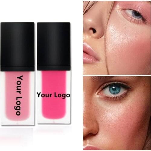 Custom Logo Face Liquid Blush Contour Makeup Long-lasting Matte Natural Cheek Blusher Make up Private Label Cosmetics Wholesale