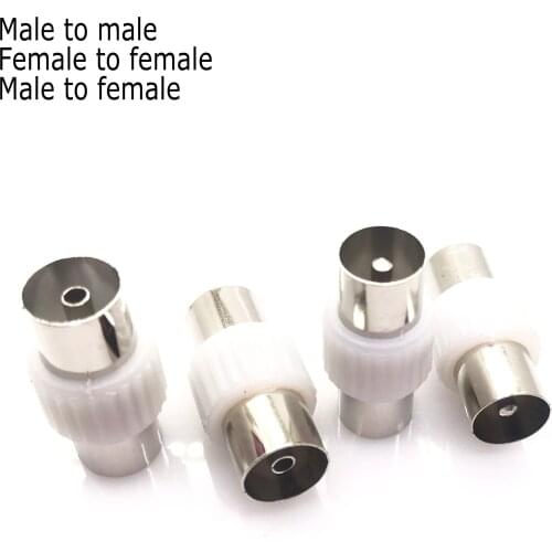 2pcs Male to Male Female to Female TV Plug jack for Antennas TV RF Coaxial Plugs Adapter Connector