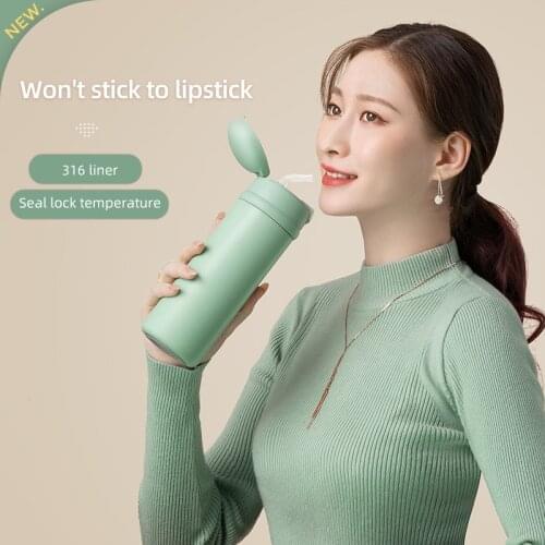 316 Stainless Steel Thermos Mug With Straw Vacuum Flasks Travel Thermal Water Bottler Infant Thermocup Tumbler Insulated Bottle