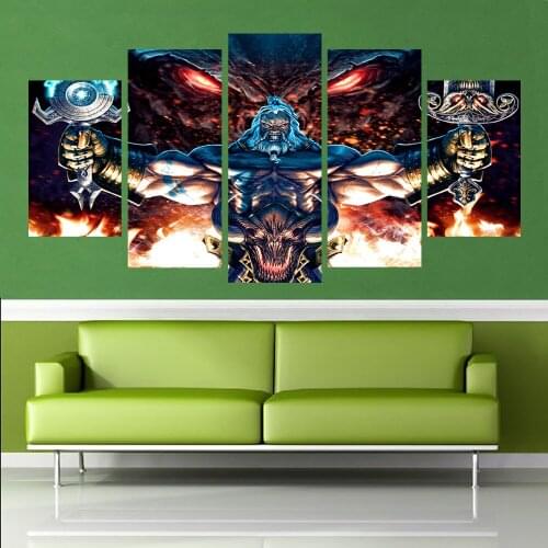5 Panel Canvas Art Wall Decor American Style Animation Poster Home Decoration Decorative Framework Bedroom Living Room Pictures