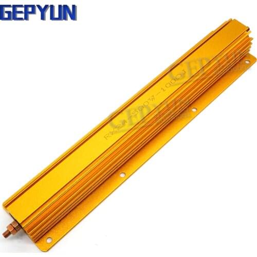 500W Aluminum Power Metal Shell Case Wirewound Resistor 0.1R ~ 500R 0.1 0.5 1 2 4 5 8 10 50 100 500 ohm Gepyun