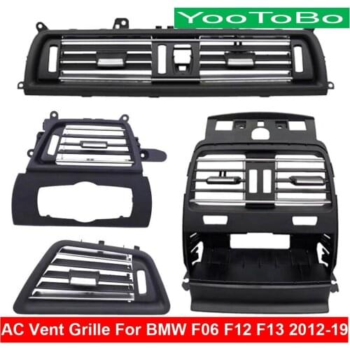 Car Front Left Right Console Center Rear AC Air Conditioner Vent Grille Outlet Panel Chrome Plate For BMW 6-series F06 F12 630