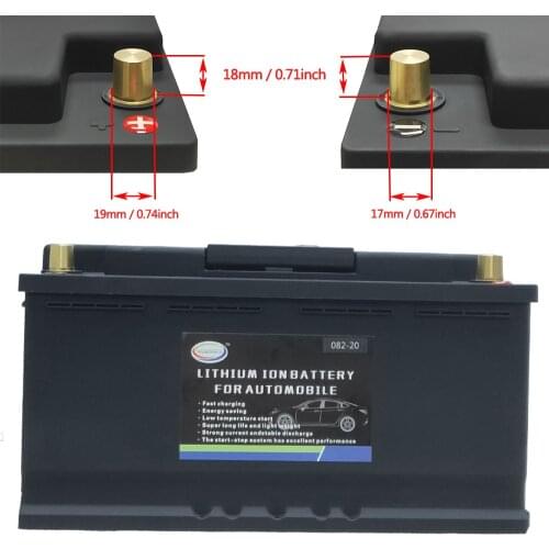 Automotive LiFePO4 Battery 82AH 12V - Lithium Phosphate ion Battery 1600CCA Size-305*174*190mm LiFePo4 Auto Car Battery