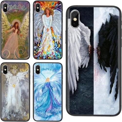 Bling Angel Wings Animei Cute Soft Mobile Phone Bags For Samsung Galaxy A72 A71 A70 A50 A40 A30 A20 A10S A02 A51 A32 A31 4G 5G