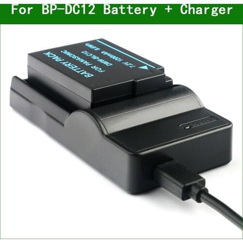 BP-DC12 BC-DC12 Digital Camera Battery + Charger for Leica V-Lux 4, V-Lux 5, Q (Typ 116), Q-P Digital