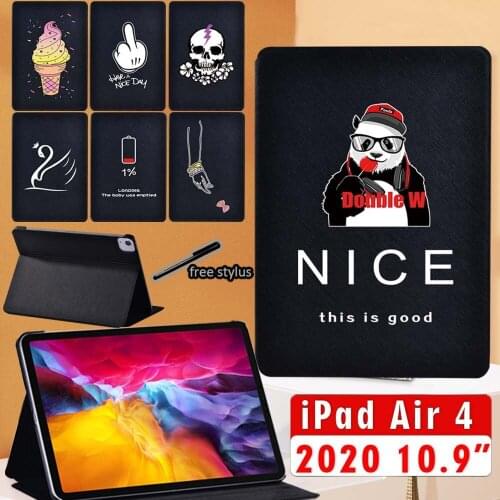 Ipad case Tablet Cover for Apple IPad Air 4 2020 10.9 Inch High Quality PU Leather Folding Stand Protective Shell Cover