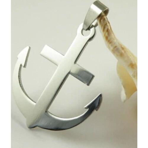 To send 39*32MM 3pcs/lot titanium steel, stainless steel anchor pendant design of DIY accessories 011002010