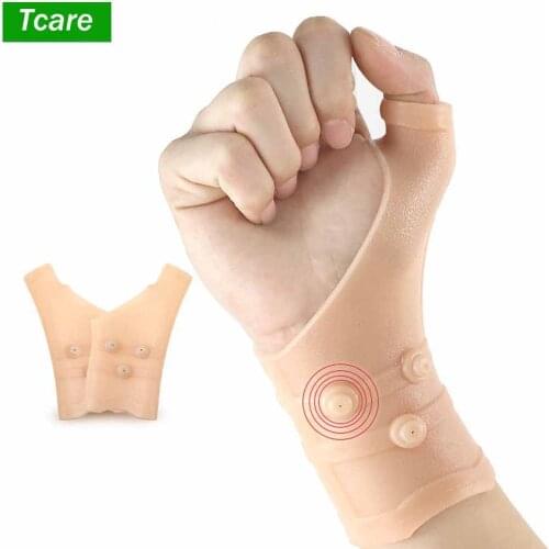 Tcare Gel Magnetic Wrist Compression Thumb Support Carpal Tunnel Elastic Silicone Wrist Support Brace Tenosynovitis Typing Pain
