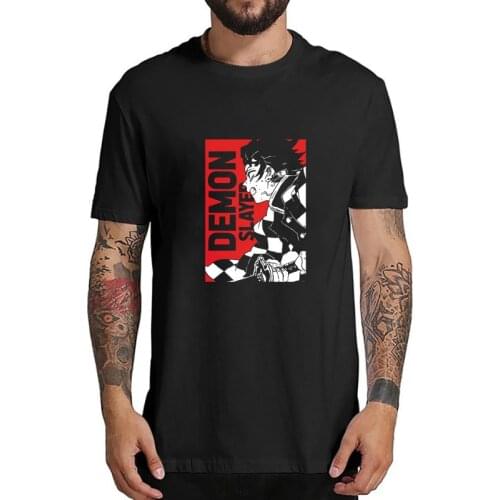 Demon Slayer Kimetsu No Yaiba Dark Printed T Shirt O-Neck Short Sleeve Anime Cosplay Costume Summer Casual Hip Hop Tops