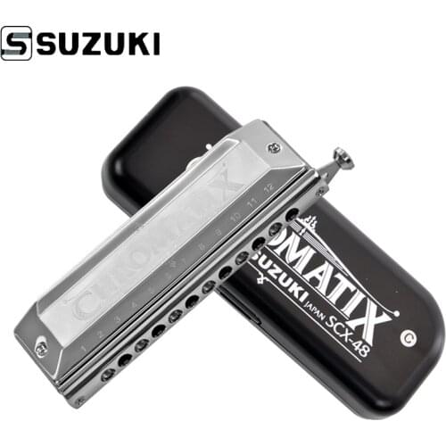 Suzuki Chromatix Series Harmonica SCX-48 SCX-56 SCX-64 Deluxe 12 Hole Chromatic Harmonica SCX48 SCX56 SCX64, Key of C
