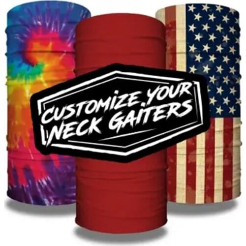 Custom Your Design Sports Neck Gaiter Tubular Seamless Bandana Scarf Tube Buff Headband Face Shield For Cycling Hunting Fishing