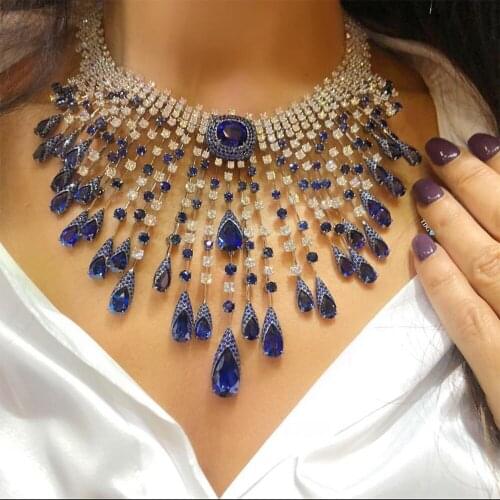 Famous Brand 4PCS Green CZ Luxury African Jewelry Set For Women Wedding Party Zircon Crystal Dubai Bridal Jewelry Set Gift