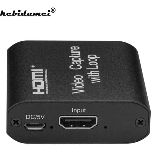 4K 1080p Capture Card HDMI-compatible to USB 2.0 Graphics Capture Card USB 2.0 Recorder Box for Live Streaming Video Recording