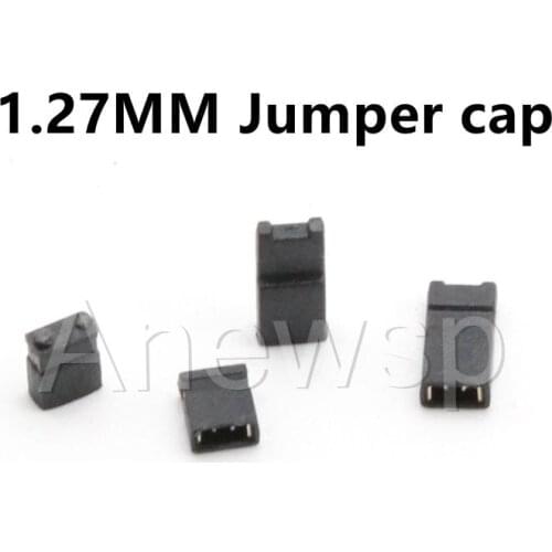 50PCS 1.27mm Pitch Jumper cap/short circuit cap spacing Short / Long Type 1.27 connector row stitch short link jumper