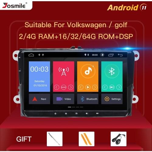 9" 1 Din Android 10 Car Radio GPS Navigation For VW Passat B6 Amarok Volkswagen T5 Skoda Octavia 2 superb2 golf 4 5 6 Multimedia