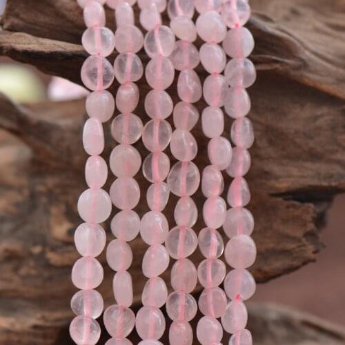 Joanlyn Natural Rose Quartz Irregular Shape Beads NOT Dyed 15 Inch Strand RZ72