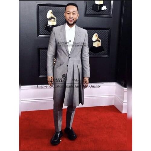 New Arrival Grey Irregular Men Suits Costume Groom Tuxedos Notch Lapel Wedding Terno Masculino Slim Fit 2 Pieces (Jacket+Pants)