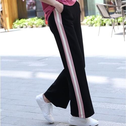 Clothing For Pregnant Women Maternity Pants Side Stripes loose Casual Pants Abdominal Pants For Pregnant Women Maternity
