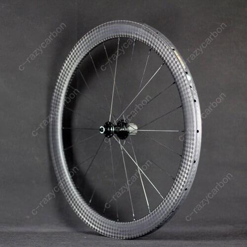 Wholesale Front 50 and Rear 60 Carbon 12k Wheelset Clincher Full carbon Clincher Super Light 700c Road Bike Wheelset