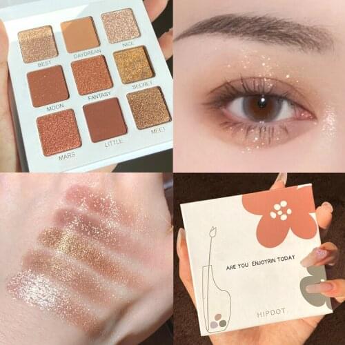 9 Color Eye Make Up Glitter & Matte Eyeshadow Palette Lasting Shimmer Makeup Eye Shadow for eyes Beauty Cosmetic TSLM1