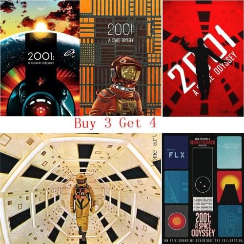 2001A Space Odyssey Poster Clear Image Wall Stickers Home Decoration High Quality Prints White Coated Paper home art Brand