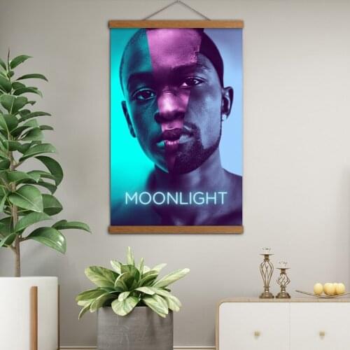 Posters and Prints Moonlight (2016) Movie abstract Wall Art Canvas Cloth Solid Wood Scrolls Paintings For Living Room Decor